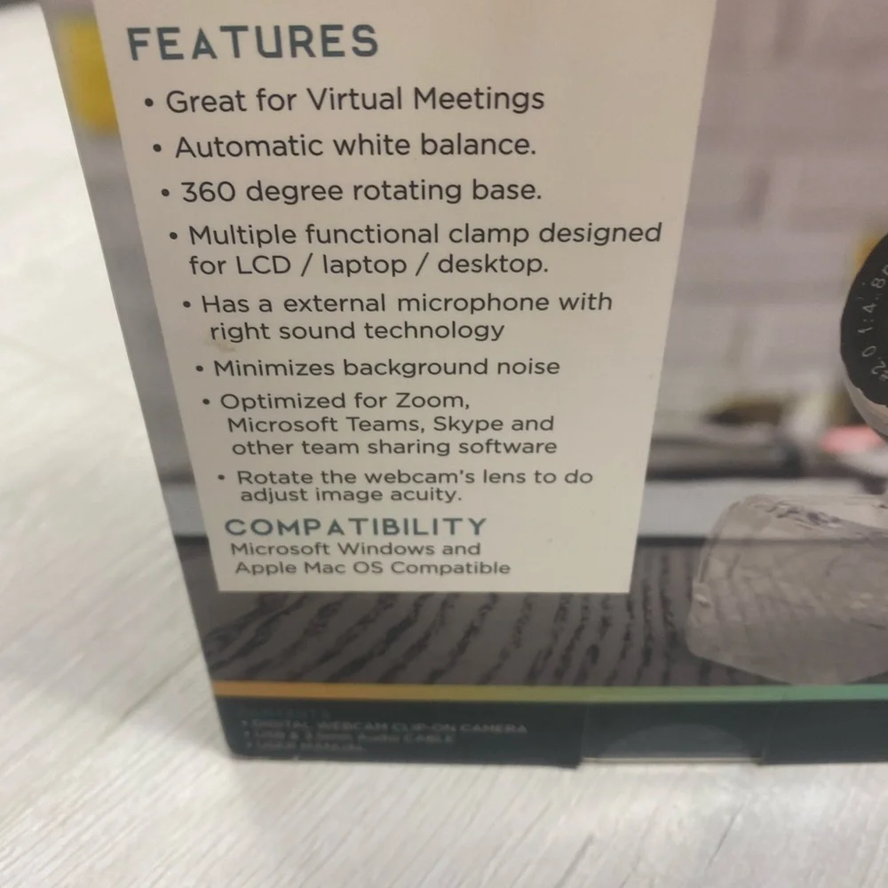 Vivitar Black Clip-On Digital Webcam